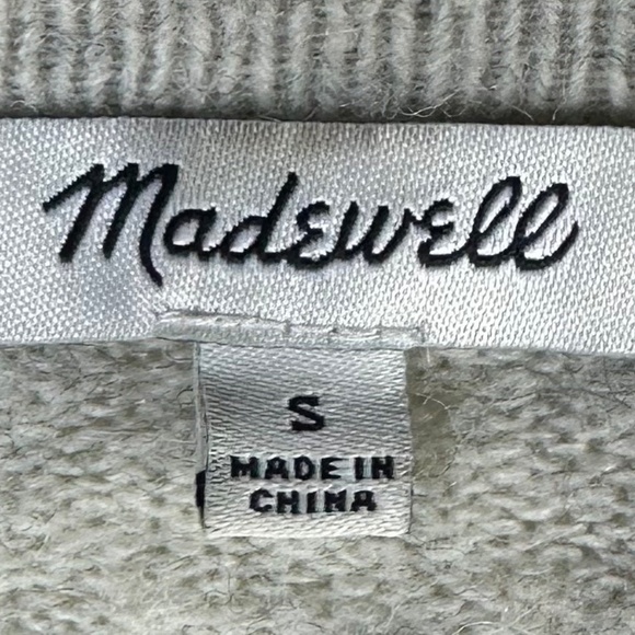 Madewell Kent Open Cardigan Sweater Sz Small Oversized Gray Wool Pockets Cozy - Picture 4 of 5